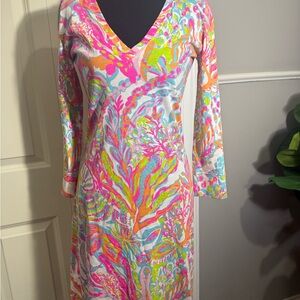 Lilly Pulitzer Vibrant Floral 100% Cotton Dress